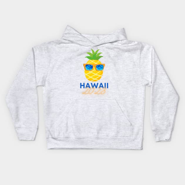 2023 Hawaii Vacation Pineapple Kids Hoodie by NicoleMerida